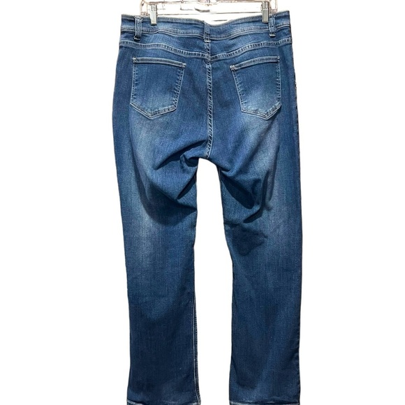 REBA Women's Embellished Stretch Mid Rise Denim Blue Jeans Size 16 - Picture 3 of 10